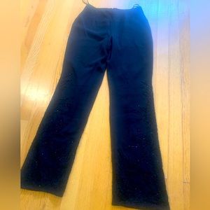 Designer beaded silk pants